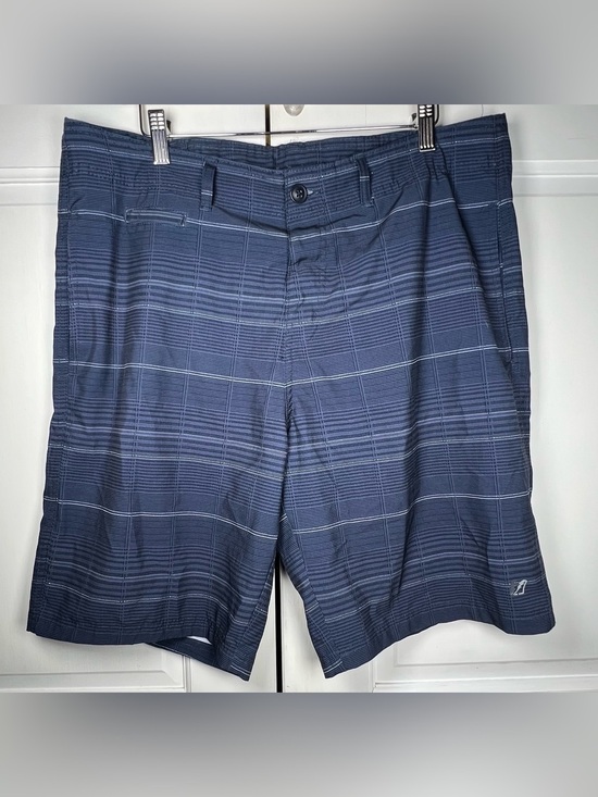 Amplify Other - Amplify Hybrid Board Shorts Navy blue subtle windowpane Pattern Sz Large